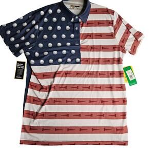 Men's Tipsyeleves NWT  Golf Polo Large